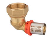 Winkel-Verbindungsstück mit flach abgedichteter drehbarer Mutter