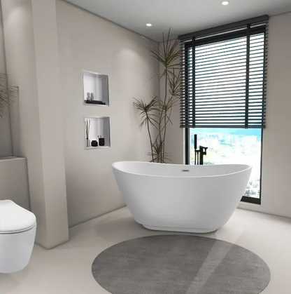 Freistehende Badewanne PARMA, weiß, 170 x 72 cm, Acryl