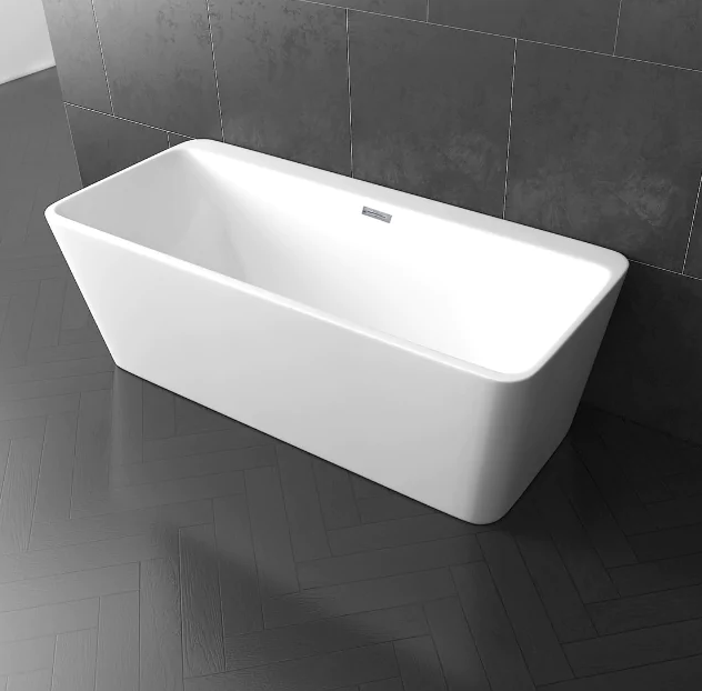 Freistehende Badewanne ROMA weiß 170 x 80 cm, Acryl