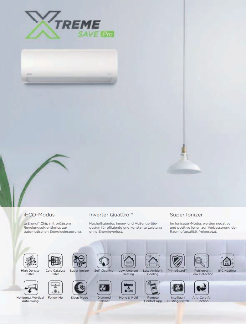 Klima MI Xtre­me Pro MONO-SPLIT­SET 230V R32 09