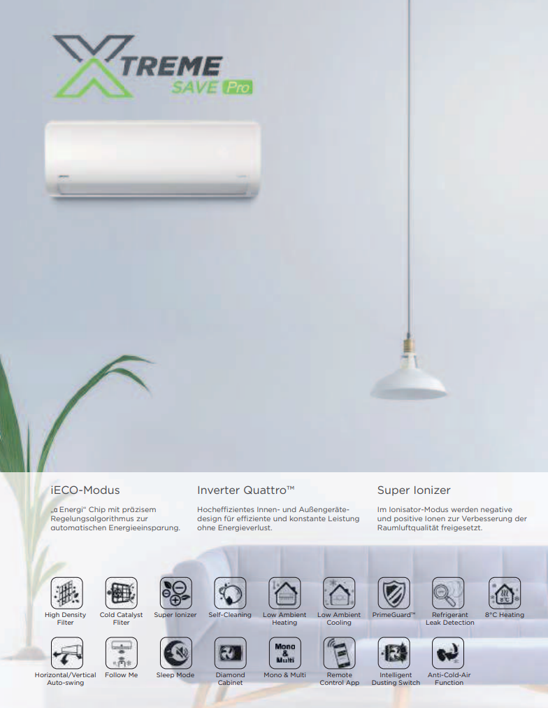 Klima MI Xtre­me Pro MONO-SPLIT­SET 230V R32 12