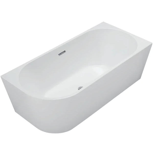 Freistehende Eckbadewanne, rechts AVOLA, weiß, Acryl