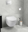 Spülrandloses Wand-WC LUNA mit Soft-Close-Duroplast-Sitz, weiß